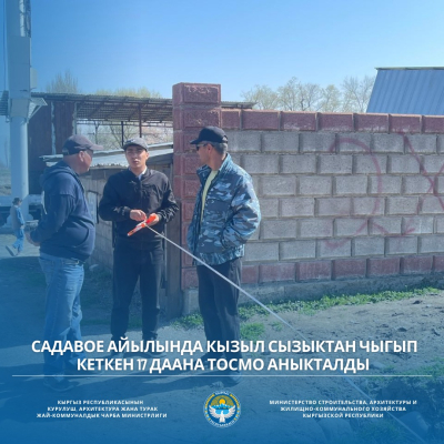 Садовое айылында кызыл сызыктан чыгып кеткен 17 даана тосмо аныкталды